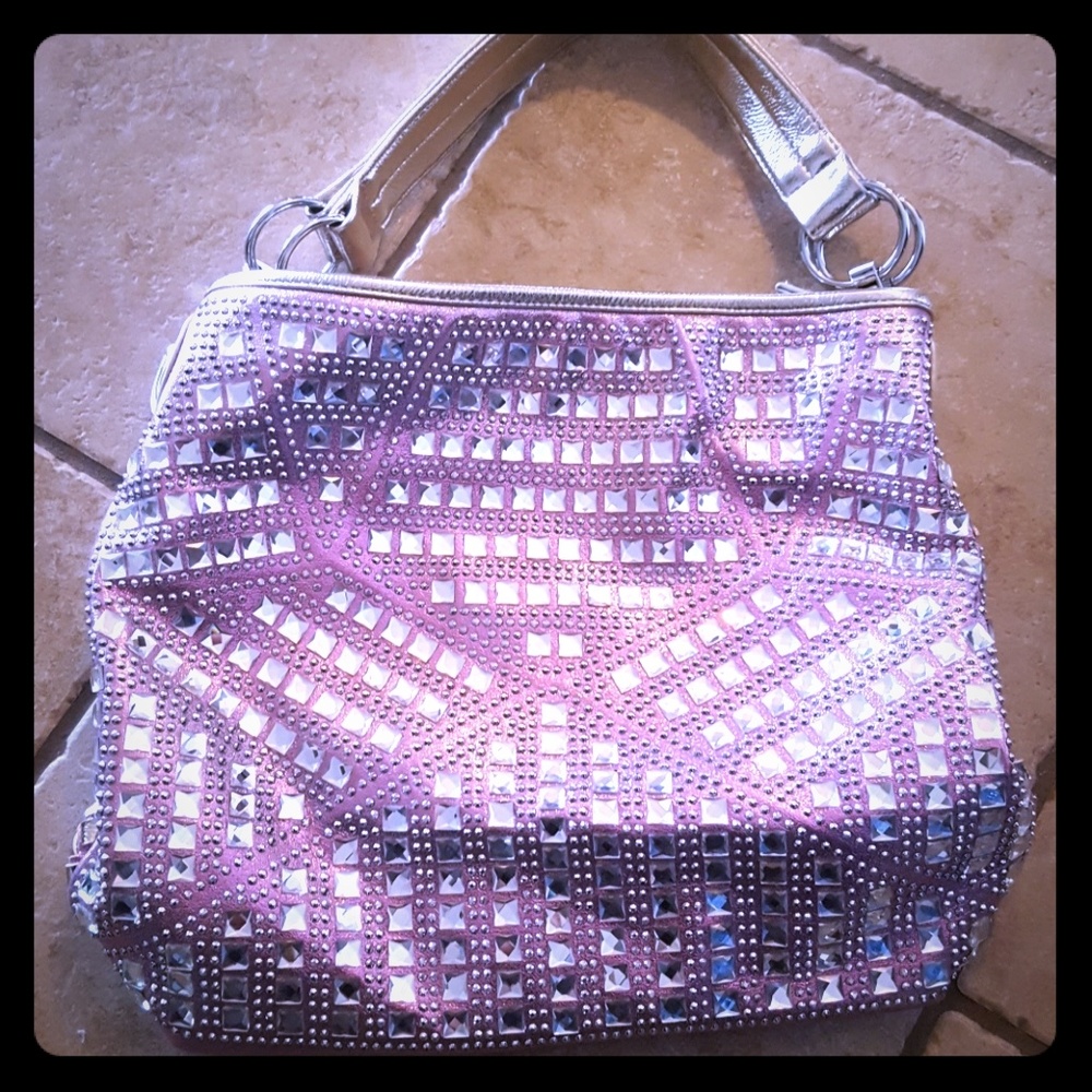 New without tags Pink rhinestone embellished purse